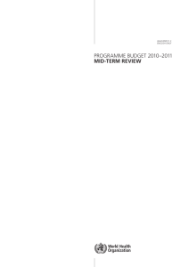 programme budget 2010–2011 mid-term review