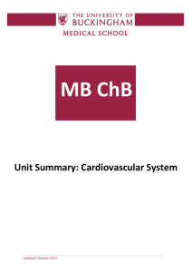 Unit Summary: Cardiovascular System