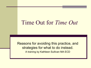 Time Out for Time Out - Kathleen Sullivan