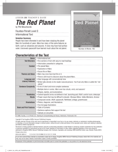 The Red Planet - Houghton Mifflin Harcourt