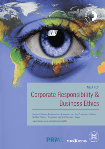 Corporate Responsibility & Business Ethics