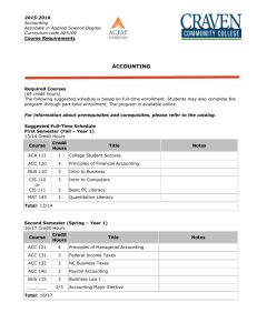 Accounting Degree Advisee Sheet