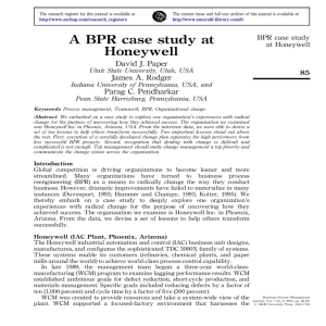 A BPR case study at Honeywell