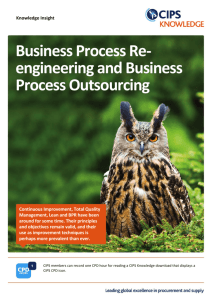 Business Process Re- engineering and Business Process