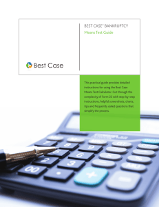 Means Test Guide - Best Case Bankruptcy Software for Attorneys