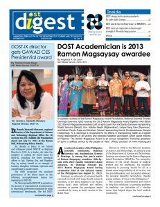 DOST Academician is 2013 Ramon Magsaysay awardee