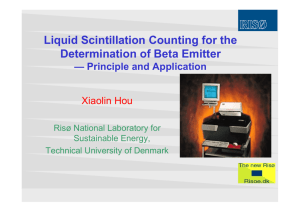 Liquid scintillation counting, principle and applications