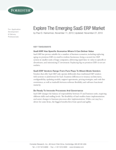 Explore The Emerging SaaS ERP Market