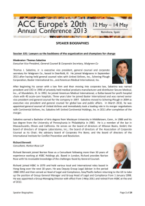 speaker biographies - Association of Corporate Counsel