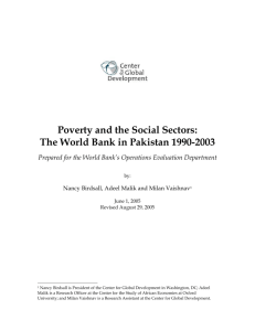 Poverty and the Social Sectors - Center For Global Development