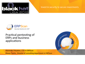 Practical pentesting of ERPs and business applications