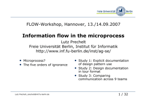 Information flow in the microprocess
