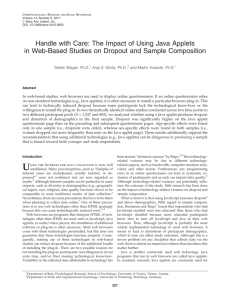 Handle with Care: The Impact of Using Java Applets in Web