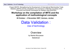 Data Validation - United Nations Statistics Division