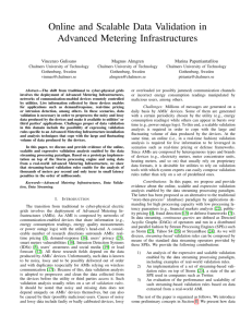 Online and Scalable Data Validation in Advanced Metering