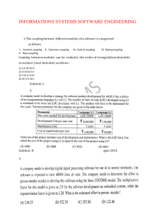 INFORMATIONS SYSTEMS SOFTWARE ENGINEERING