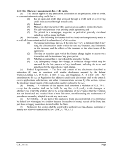 G.S. 24-11.1 Page 1 § 24-11.1. Disclosure requirements for credit