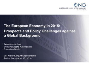 The European Economy in 2015: Prospects and Policy Challenges