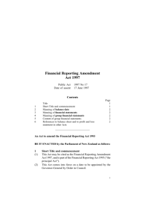 Financial Reporting Amendment Act 1997