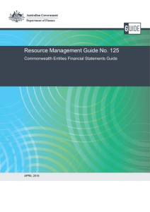RMG 125 Commonwealth Entities Financial Statements Guide