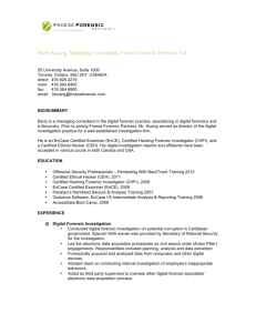 FFP CV - Barry Kuang - Froese Forensic Partners Ltd.