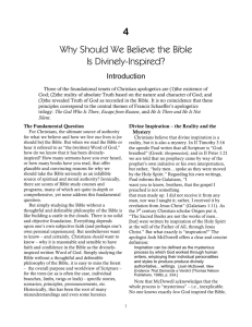 4 Why Should We Believe the Bible Is Divinely