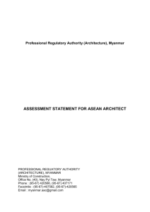 assessment statement for asean architect