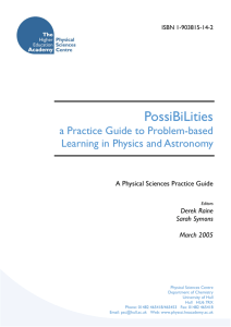 a practice guide to problem -based learning in physics and astronomy