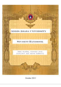 Student Handbook - Addis Ababa University, AAU