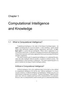Computational Intelligence - UBC Department of Computer Science