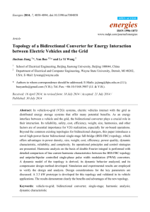 Topology of a Bidirectional Converter for Energy