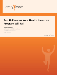 Top 10 reasons your health incentive program will fail