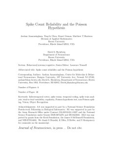 Spike Count Reliability and the Poisson Hypothesis
