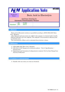 Boric Acid in Electrolyte