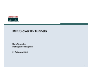 MPLS over IP-Tunnels