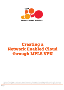 Creating a Network Enabled Cloud through MPLS