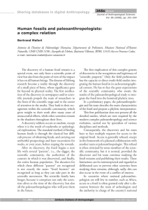 Human fossils and paleoanthropologists: a complex relation