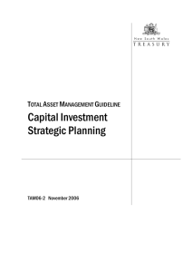 Capital Investment Strategic Plan - NSW Treasury