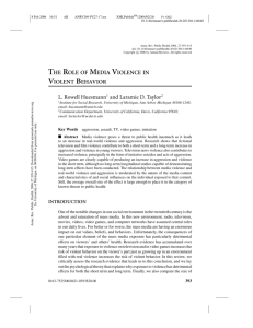 The Role of Media Violence in Violent Behavior