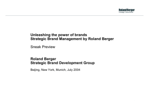 Roland Berger Strategic Brand Development Group