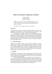 Mini Case Study: Malaysia Airlines