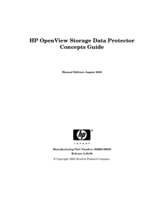 HP OpenView Storage Data Protector Concepts Guide