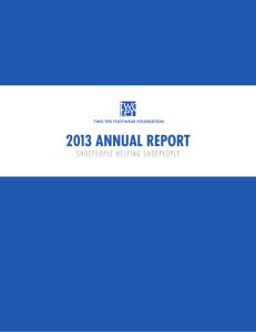 2013 annual report - Two Ten Footwear Foundation