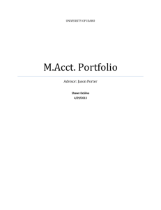 M.Acct. Portfolio