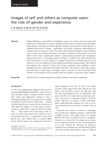 Images of self and others as computer users: the role of gender and
