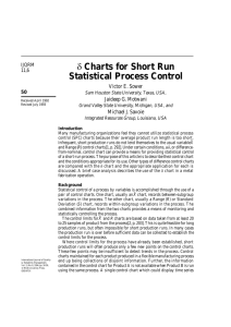 δ Charts for Short Run Statistical Process Control