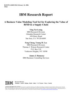 IBM Research Report A Business Value Modeling Tool Set for