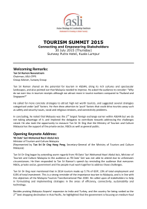 Tourism Summit 2015