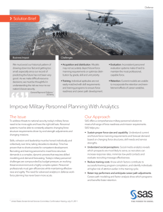 Improve Military Personnel Planning with Analytics