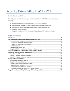 Security Extensibility in ASP.NET 4